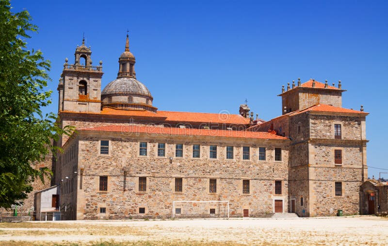 Nosa Senora da Antiga School - monumental school and church in Herrerian style. Monforte de Lemos, Galicia, Spain Galicia. Nosa Senora da Antiga School - monumental school and church in Herrerian style. Monforte de Lemos, Galicia, Spain Galicia