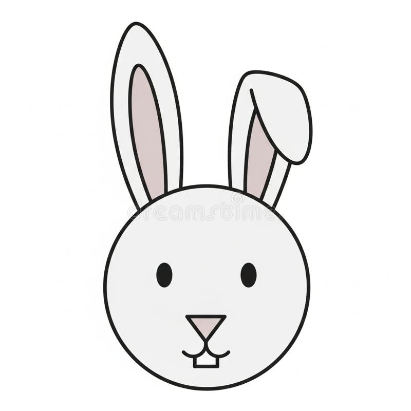 And the nose forms an inverted triangle with a small smiling vector illustration