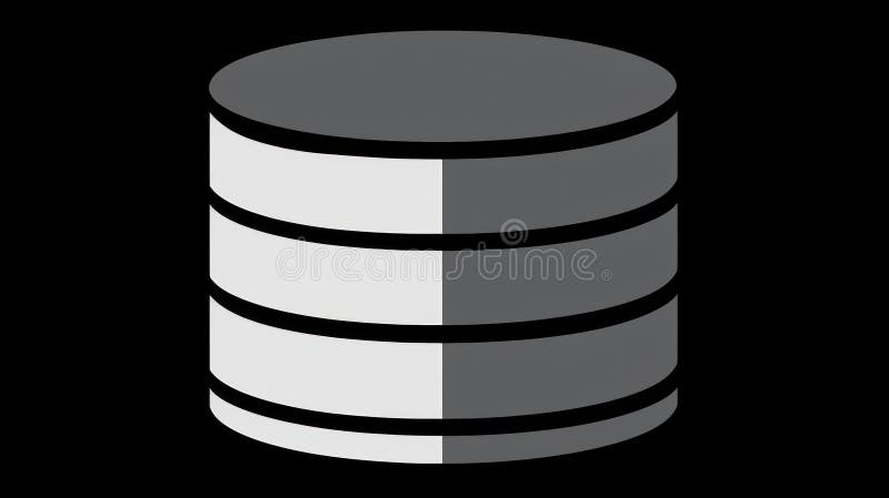 A NoSQL icon representing the non-relational database used for efficient storage and retrieval of created with Generative AI stock illustration