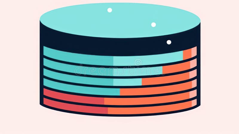 A NoSQL icon representing the non-relational database used for efficient storage and retrieval of created with Generative AI royalty free illustration
