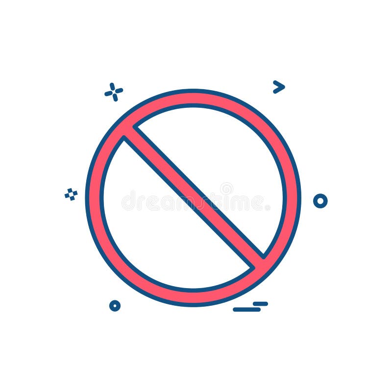 Not Allowed Icon Design Vector Stock Vector - Illustration of circle