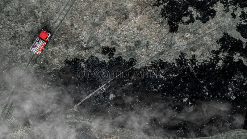 Not- auf dem Gebiet, Feuer brennt trockenes Gras mit Tieren, Tod für alle Lebewesen lizenzfreies stockfoto Not- auf dem Gebiet, Feuer brennt trockenes Gras mit Tieren, Tod für alle Lebewesen lizenzfreies stockfoto