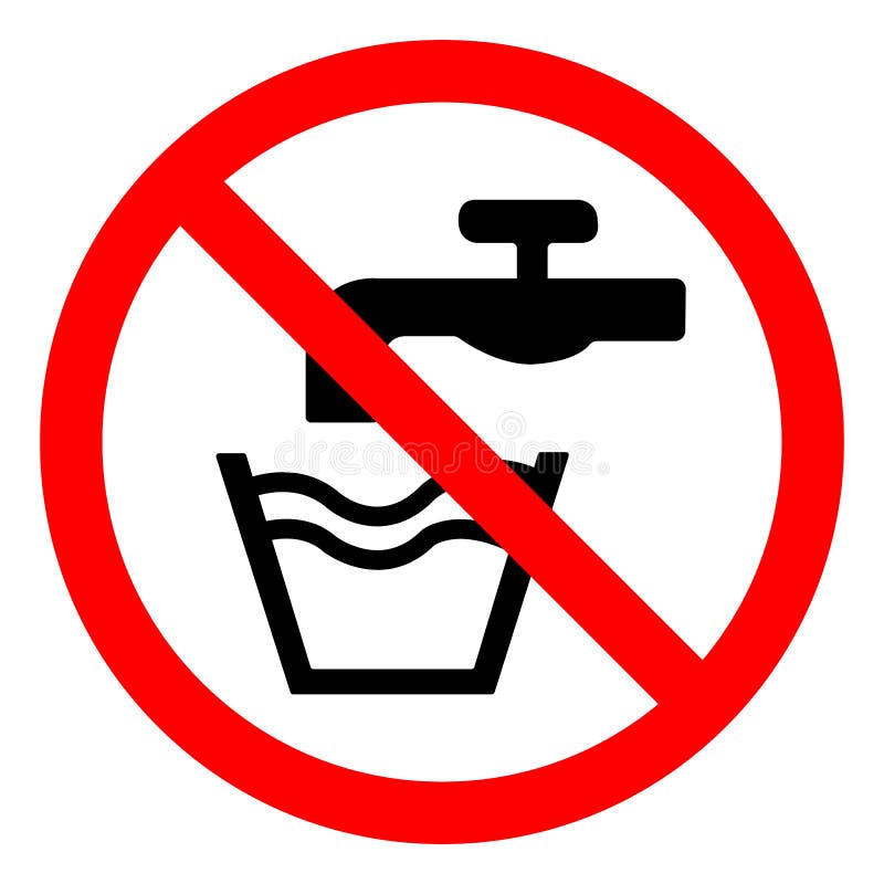 Not Drinking Water Symbol Sign Isolate On White Background,Vector Illustration EPS.10