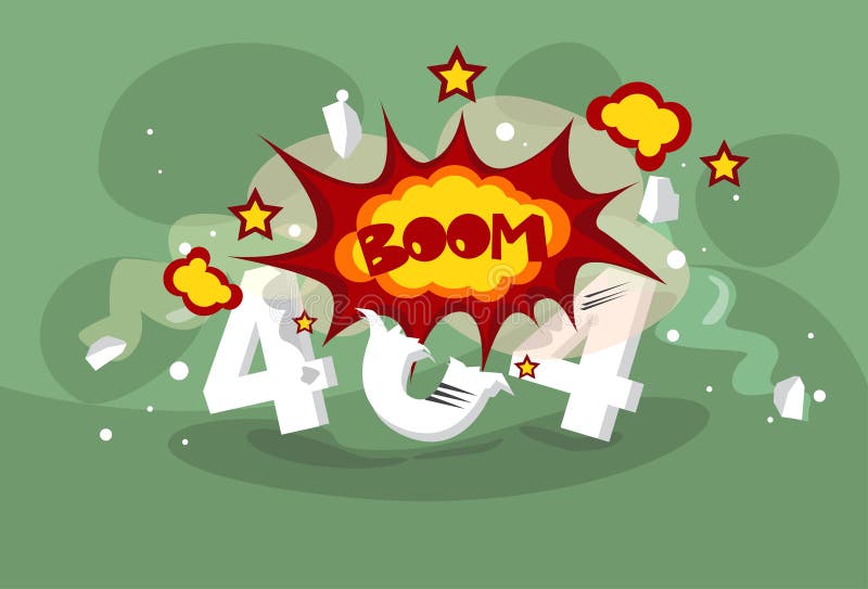 404 Not Found Error Message Internet Connection Problem Concept Banner royalty free illustration