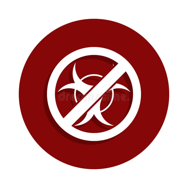 not infected, prohibited sign icon in badge style. One of Decline collection icon can be used for UI, UX stock illustration not infected, prohibited sign icon in badge style. One of Decline collection icon can be used for UI, UX stock illustration