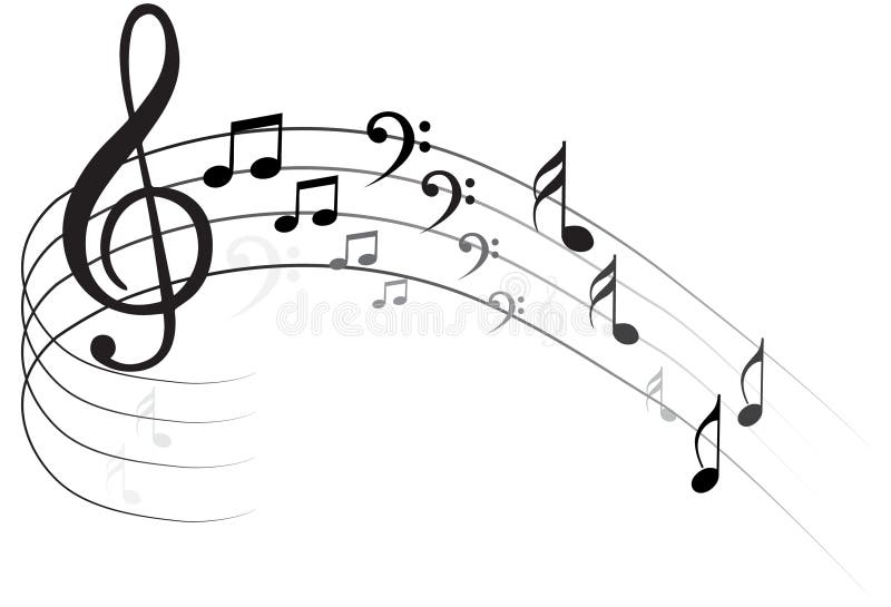 Fundo de Nota Musical ilustração stock