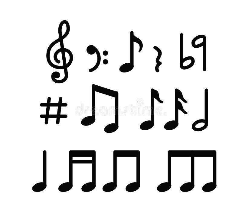 Nota musical ilustração stock