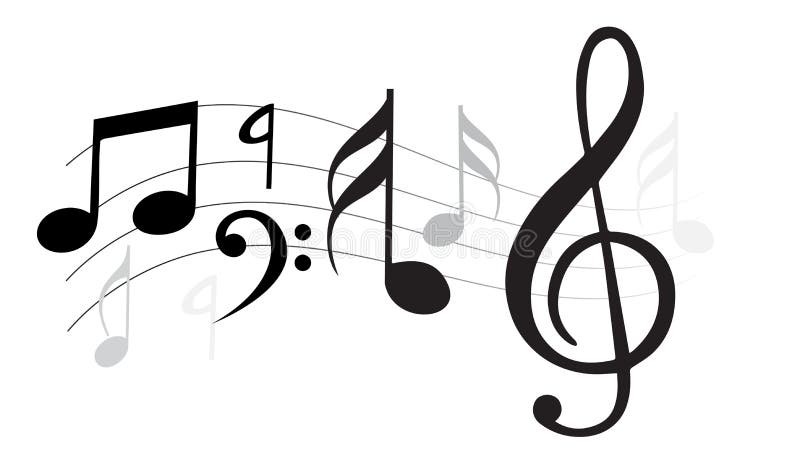 Nota da música ilustração stock