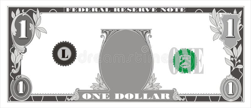 Nota de dólar ilustração royalty free Nota de dólar ilustração royalty free