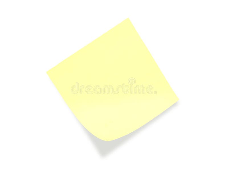 Nota de post-it amarela fotografia de stock royalty free Nota de post-it amarela fotografia de stock royalty free