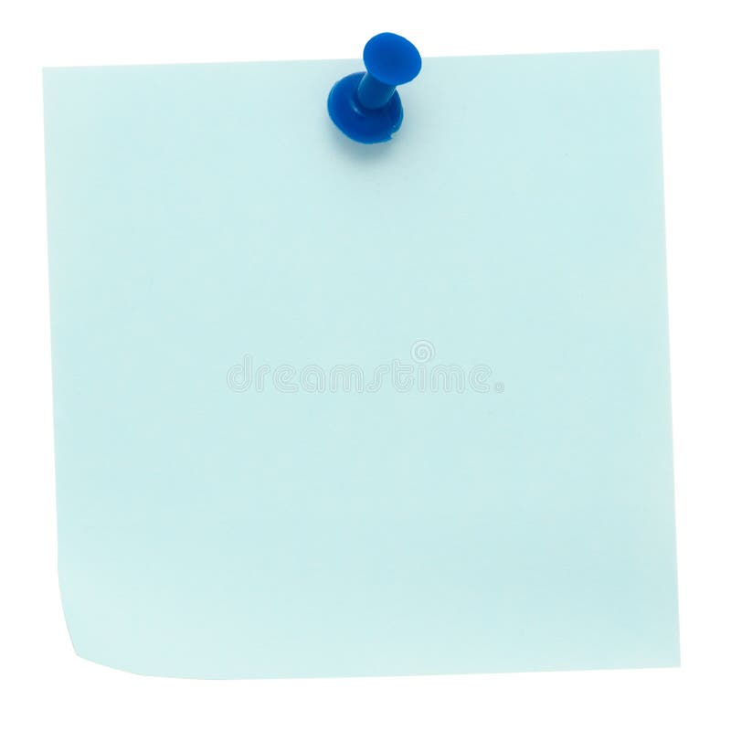Nota de post-it azul imagen de archivo Nota de post-it azul imagen de archivo