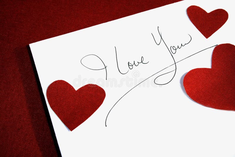 Nota do amor fotografia de stock royalty free