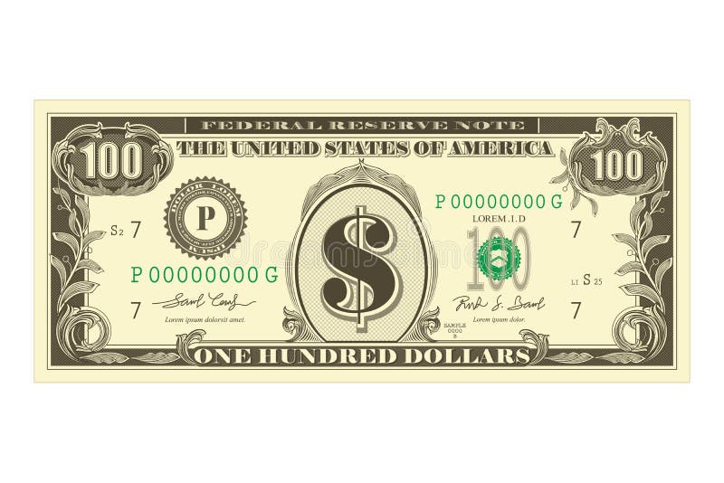 Nota do dólar ilustração stock Nota do dólar ilustração stock