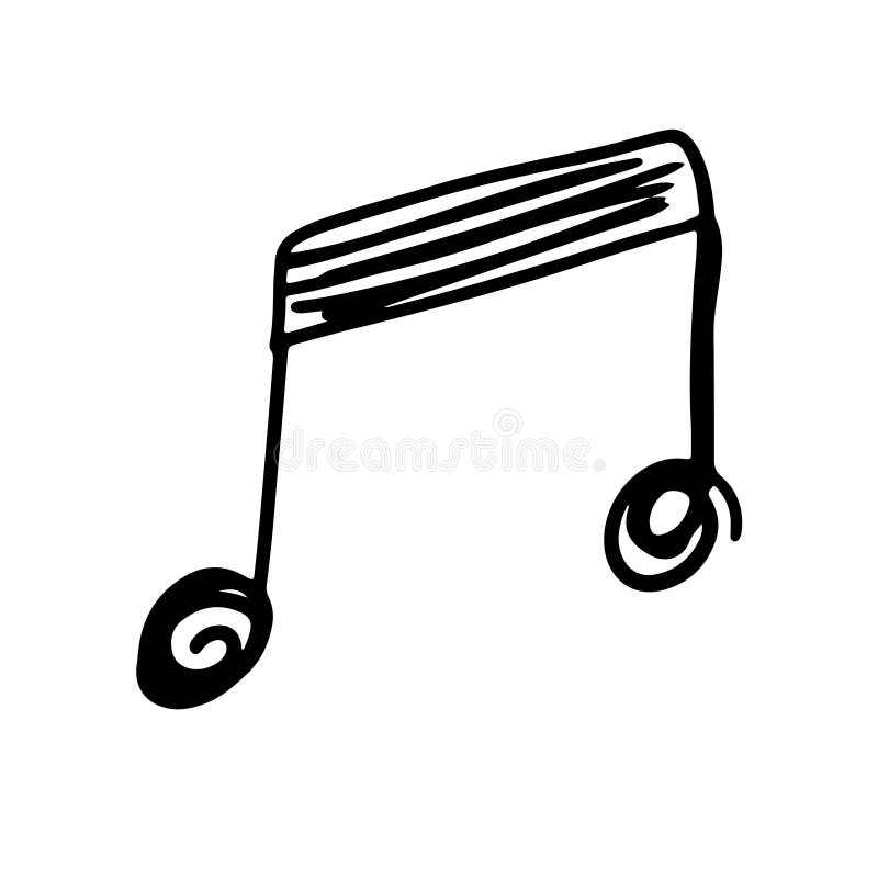 Esboçar notas musicais descansar agudos e clave de fá grunge rabisco  elementos de sinal de música música ou notação de melodia doodle nota  símbolo vector set ilustração de símbolo musical de nota