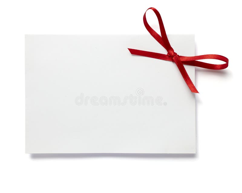Nota rossa della scheda del nastro fotografia stock Nota rossa della scheda del nastro fotografia stock