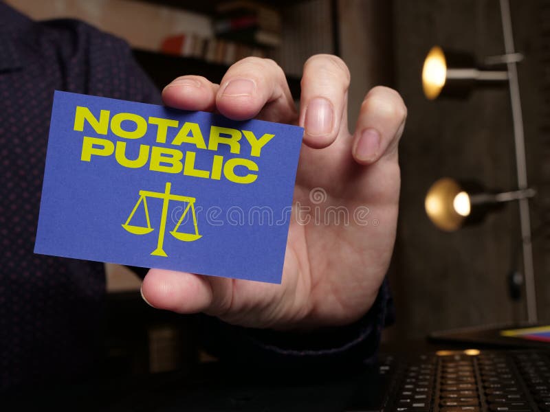 Notary Public is Shown Using the Text Stock Photo Image of legal