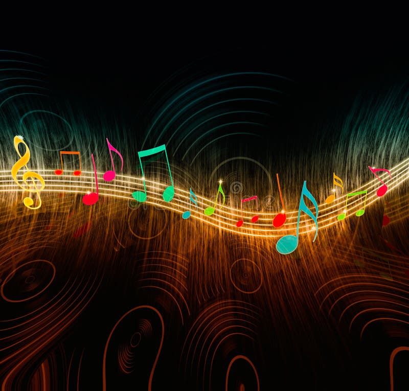Notas creativas de la música ilustración del vector Notas creativas de la música ilustración del vector