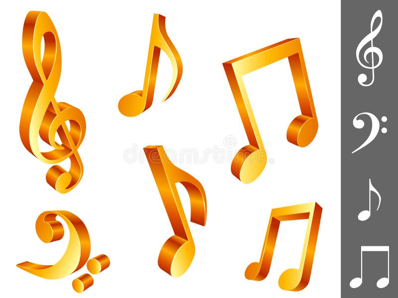 Notas de la música. ilustración del vector Notas de la música. ilustración del vector