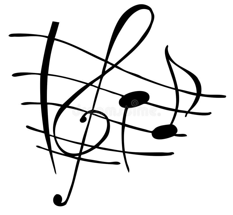 Notas de la música stock de ilustración