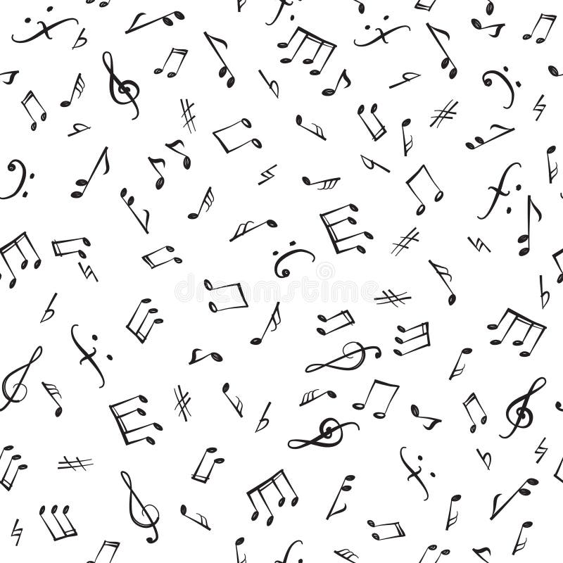 Notas de la música y modelo inconsútil de los elementos Backgr musical del embaldosado stock de ilustración Notas de la música y modelo inconsútil de los elementos Backgr musical del embaldosado stock de ilustración