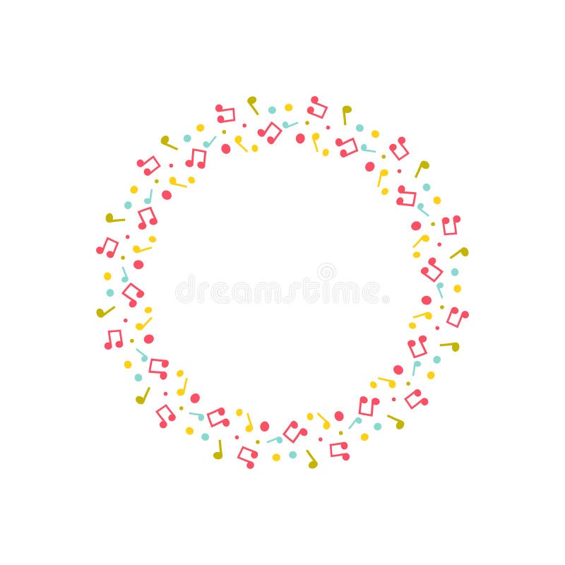 Notas de música vetorial e coroa de pontos ilustração stock Notas de música vetorial e coroa de pontos ilustração stock
