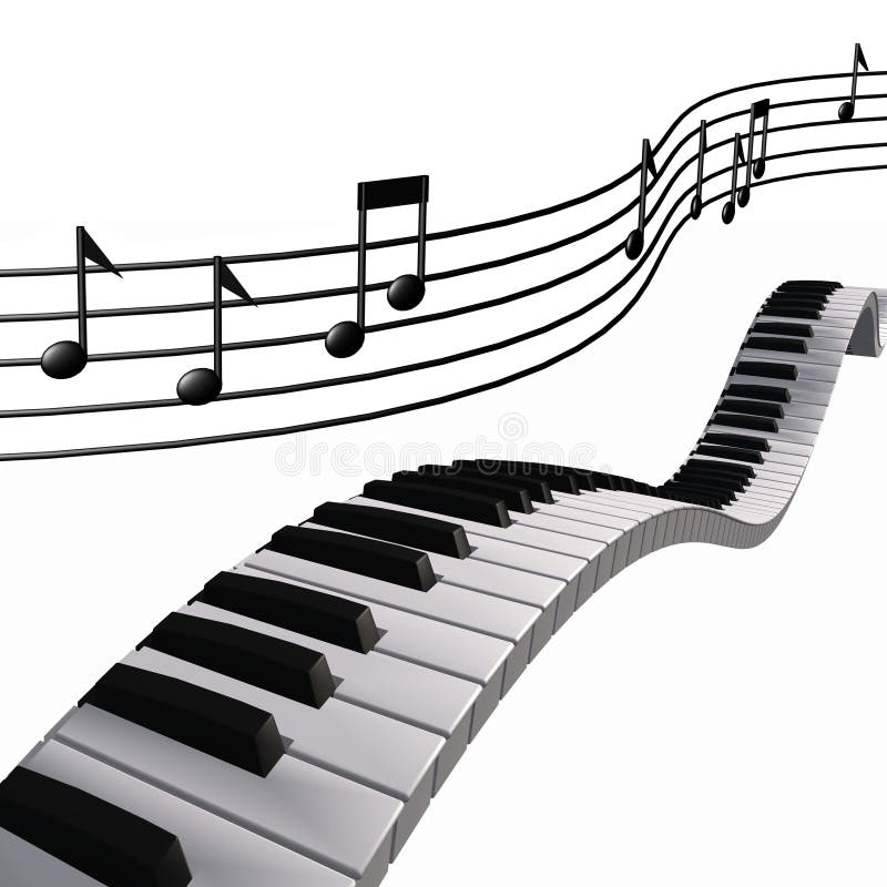 Notas del piano de la música en el cielo libre illustration Notas del piano de la música en el cielo libre illustration