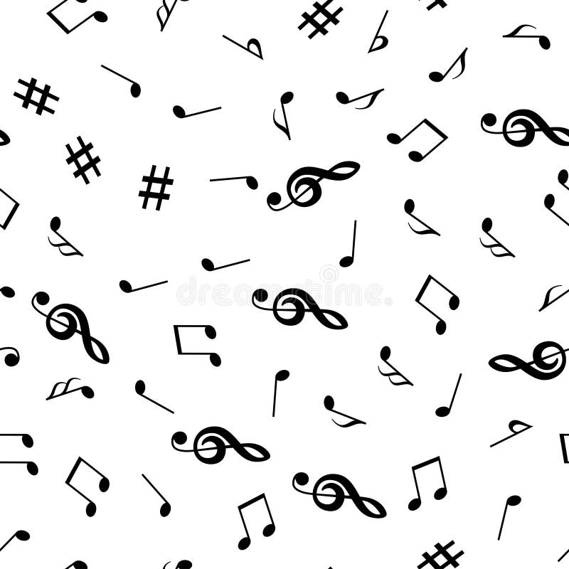 Notas musicais e teste padrão sem emenda da clave de sol Fundo da música Ilustração do vetor ilustração royalty free Notas musicais e teste padrão sem emenda da clave de sol Fundo da música Ilustração do vetor ilustração royalty free