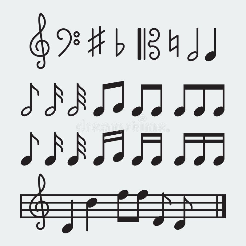 Notas musicales del vector libre illustration Notas musicales del vector libre illustration