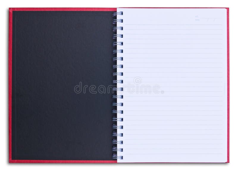 Notatnik odosobniona czerwień fotografia stock