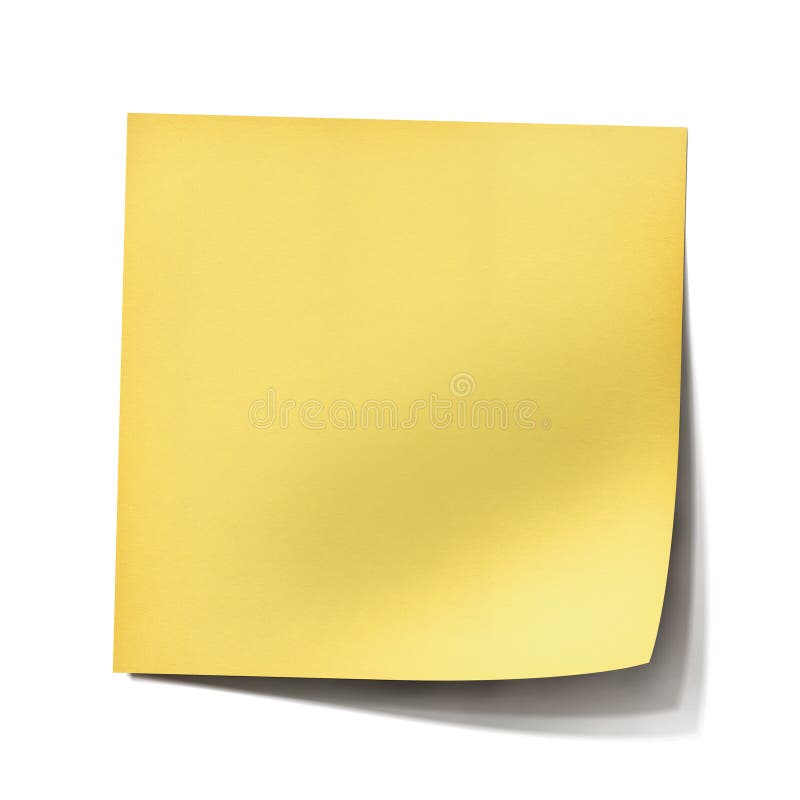 Note de post-it jaune photos stock