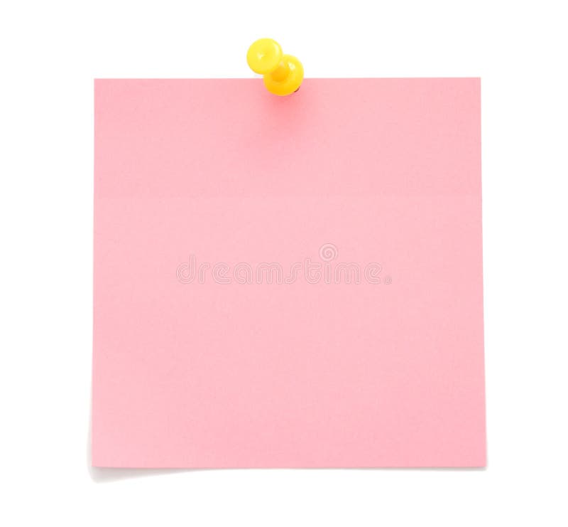 Note de post-it rose blanc photo stock. Image du page - 18589106