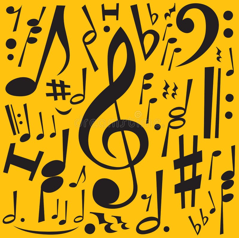 Note di musica illustrazione vettoriale Note di musica illustrazione vettoriale