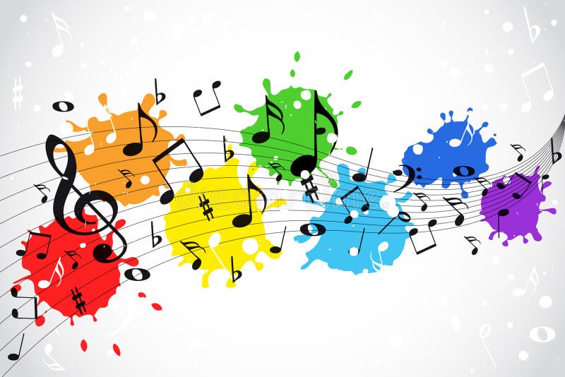 Music notes - color background for your design. Music notes - color background for your design