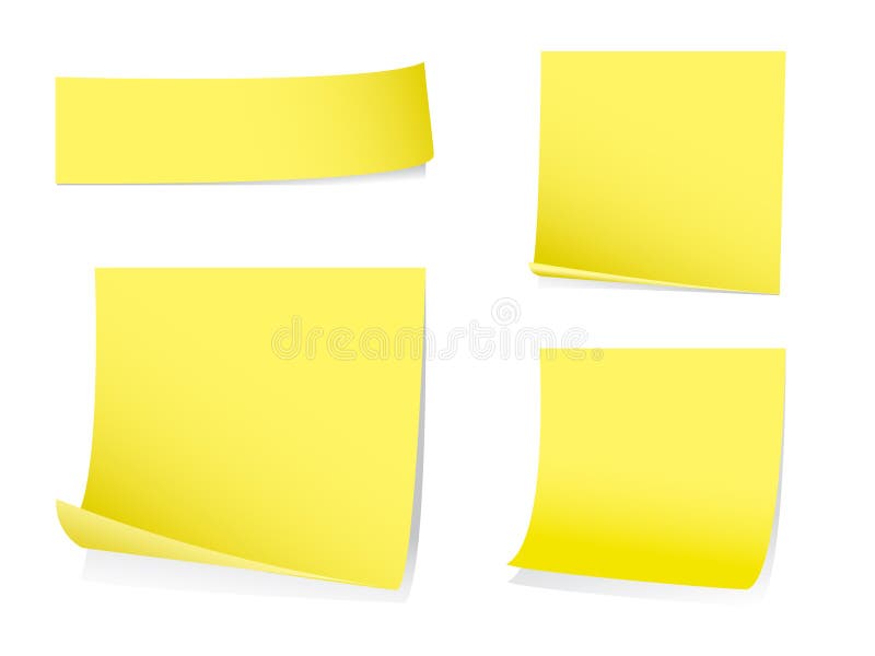 Note di post-it appiccicose illustrazione vettoriale Note di post-it appiccicose illustrazione vettoriale