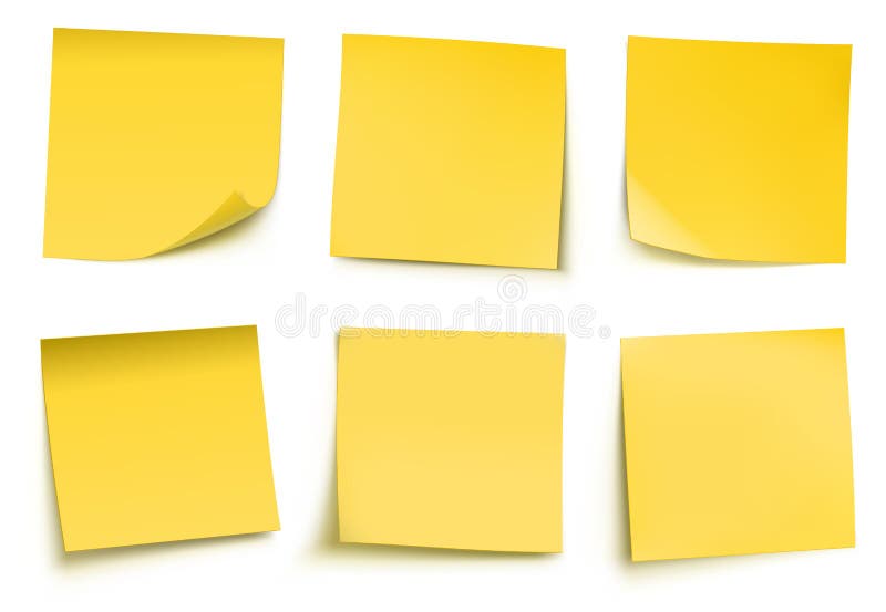 Note di post-it gialle