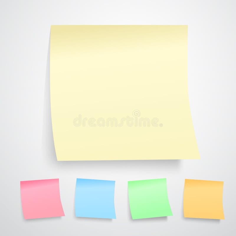 Note di Post-it gialle illustrazione di stock Note di Post-it gialle illustrazione di stock