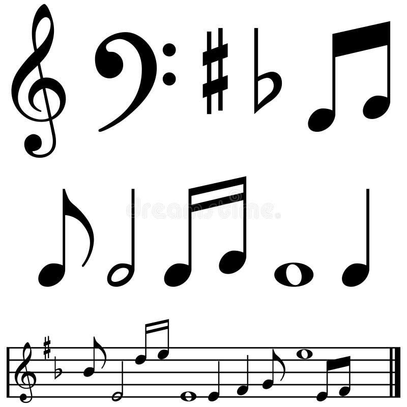 Note e simboli di musica royalty illustrazione gratis Note e simboli di musica royalty illustrazione gratis