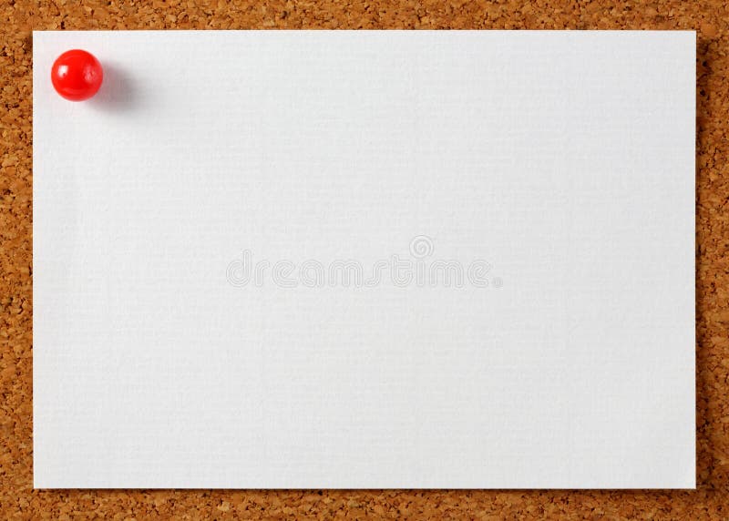 Note memo paper with red pin