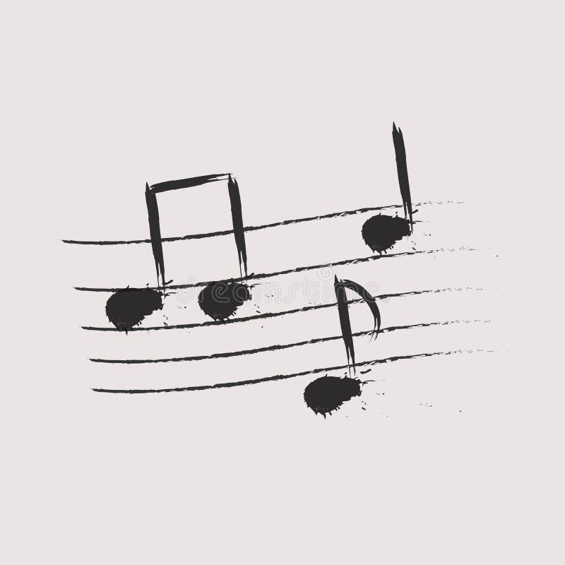 Note musicali filigrana illustrazione di stock