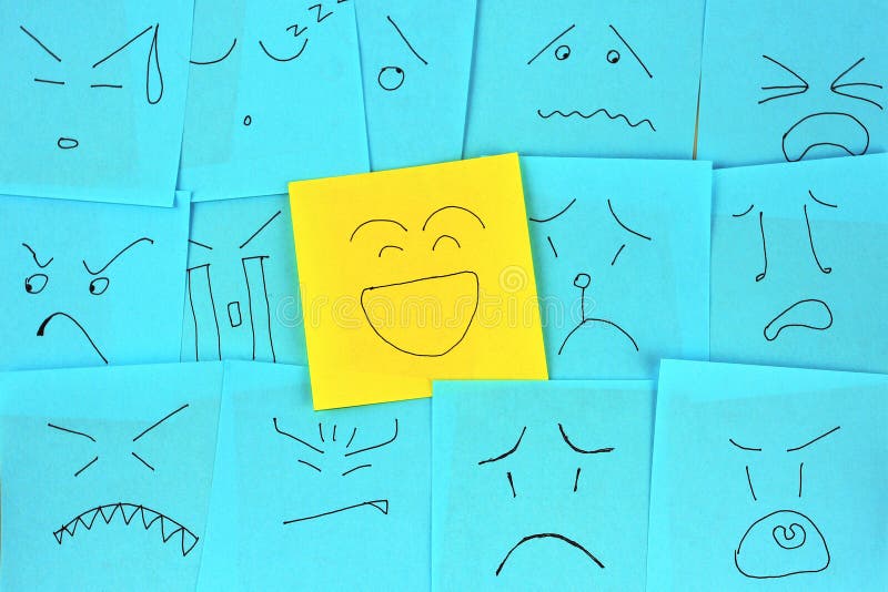 Note paper of emotion royalty free stock photos