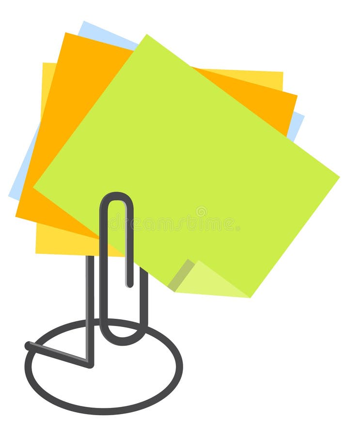 Blank note paper with pin stock vector. Illustration of vector 6995800
