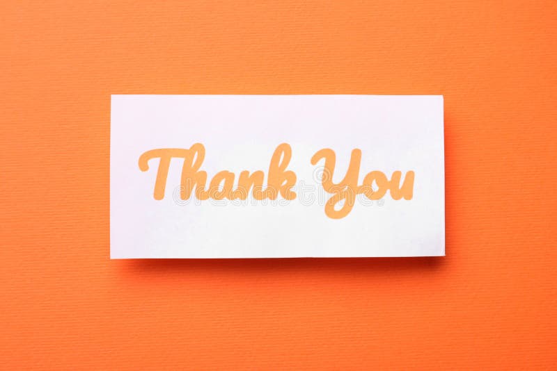 Blocks Of Color Thank You Notes in Orange