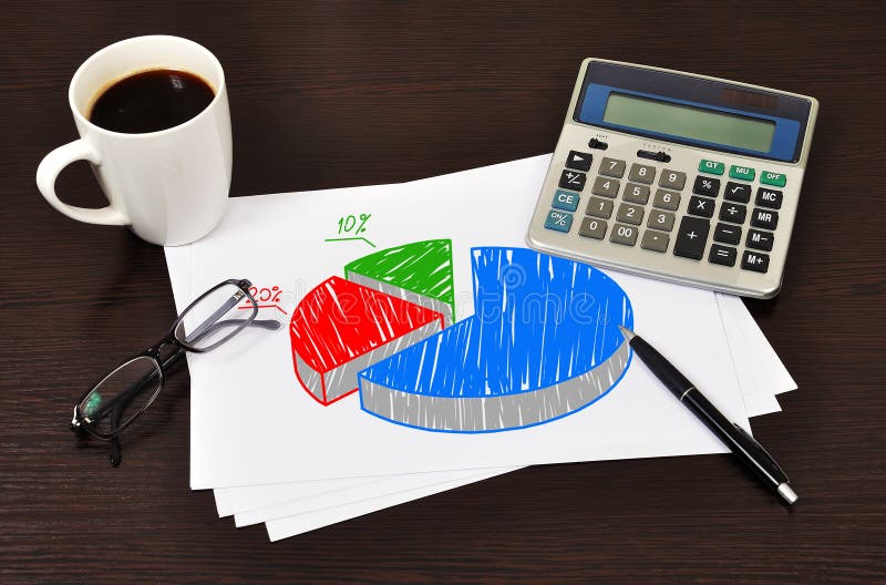 Note pie chart stock image. Image of paperwork, marketing 28019647
