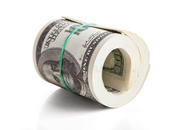 Note rotolate del dollaro americano fotografie stock Note rotolate del dollaro americano fotografie stock