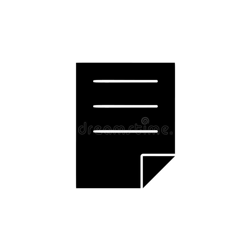Note, text icon. Simple glyph vector of text editor set icons for UI and UX, website or mobile application vector illustration