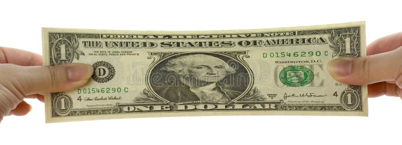Note étirée de dollar US images stock Note étirée de dollar US images stock