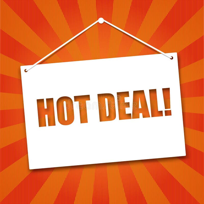 Noteboard with the words Hot deal