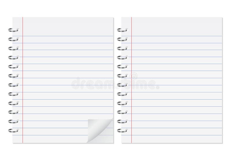 Blank realistic spiral notepad notebook with solid flat color. Isolated.  Stock Vector by ©zeynurbabayev 110881394