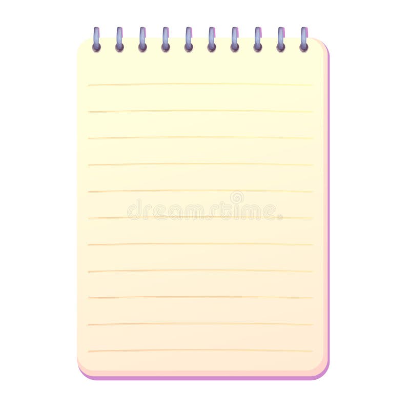 Notebook empty sketchbook blank page notepad Vector Image