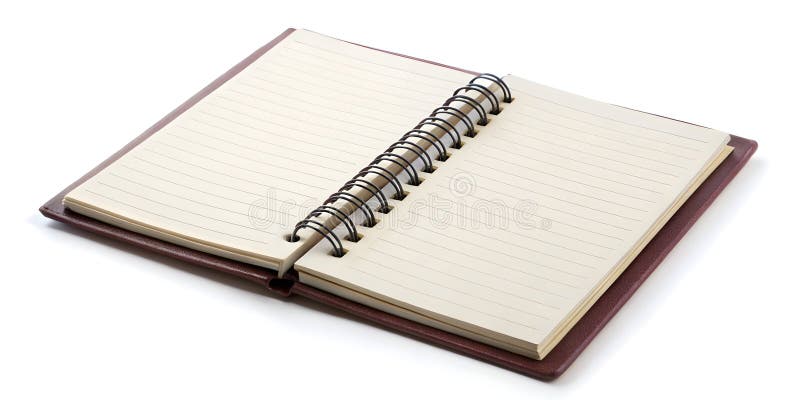 Notebook isoliert auf weißem Hintergrund stock abbildung